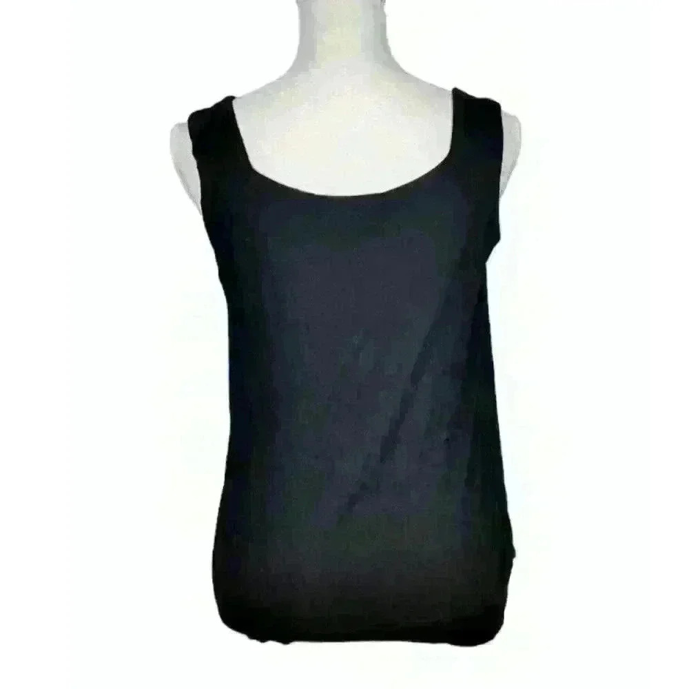 NWT NEW CABLE & GAUGE Woman BLACK Faux 2 pc Top CROSSOVER Front accent Small - Picture 4 of 8